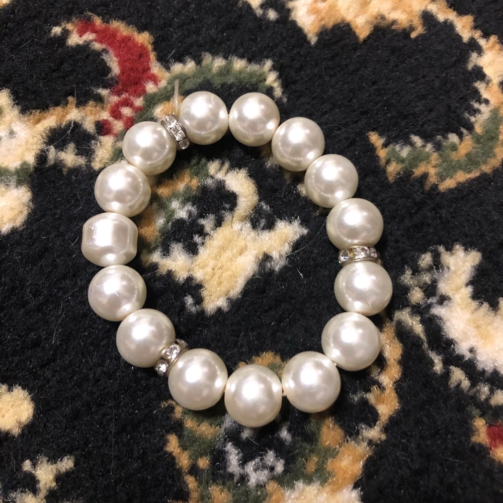 Faux pearl bracelet